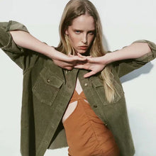 画像をギャラリービューアに読み込む, ZARA ザラ コーデュロイシャツジャケット レデイース  8372024
