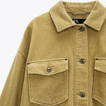 画像をギャラリービューアに読み込む, ZARA ザラ コーデュロイシャツジャケット レデイース  8372024