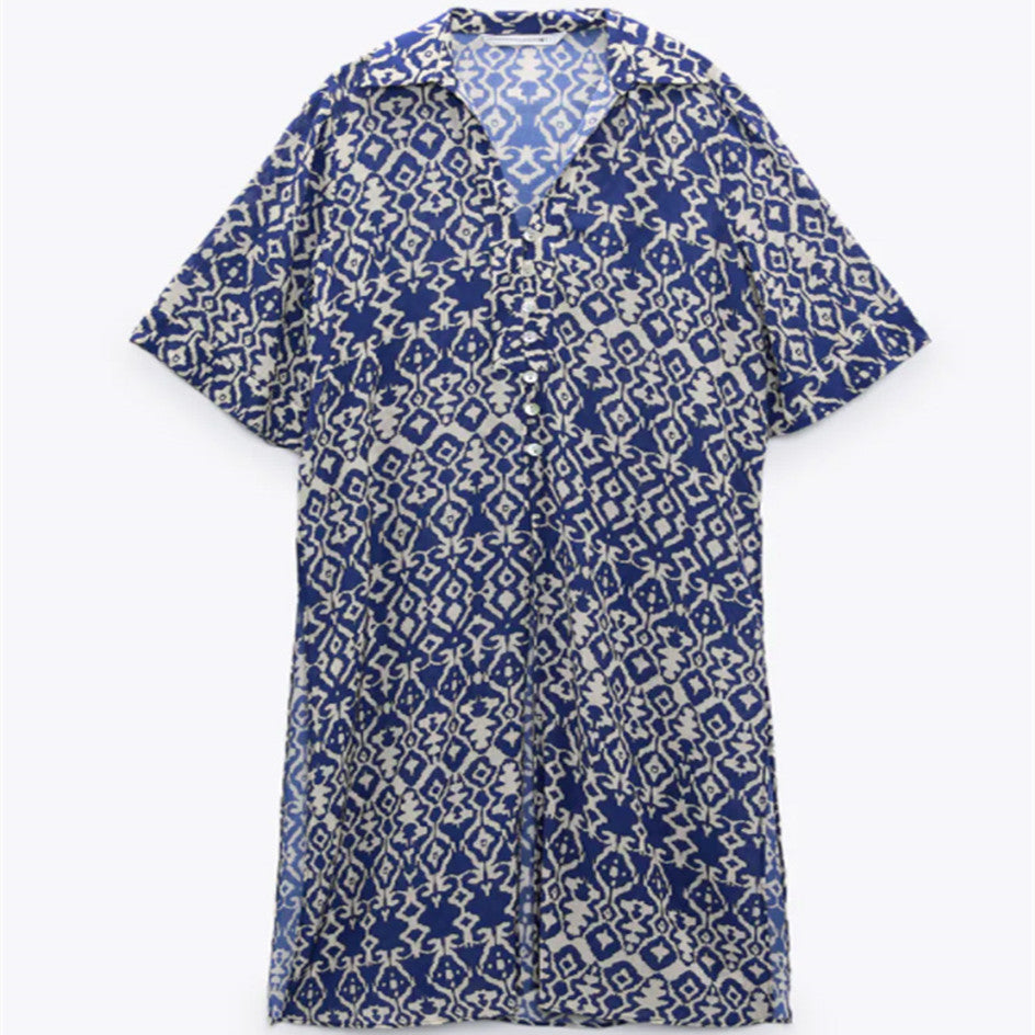 ZARA ザラ トルコ風プリントチュニック+プリントワイドチューブパンツレデイース98329414