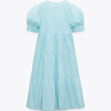 画像をギャラリービューアに読み込む, ZARA ザラVネックブレストレイヤードパネルワンピース2895255