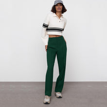 画像をギャラリービューアに読み込む, ZARA ザラフルレングスパンツポリエステルダークグリーンレディース2372915