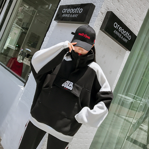 20%OFF レディース 半ジップパーカー ブラック 大きいサイズ ップス 秋冬
