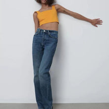 画像をギャラリービューアに読み込む, ZARA ザラクロップドトップスオレンジ色レディース1067152