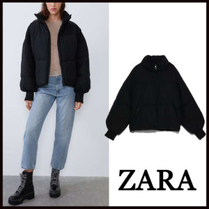 ZARA オーバーサイズ仕様パフジャケット ブラック  4341202