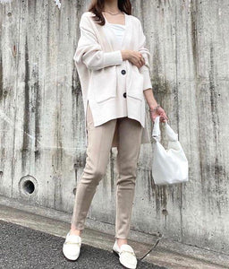 ZARA ザラ ポケット付きニットカーディガン ジレ ブレザー ジャケット エクリュ 5536001