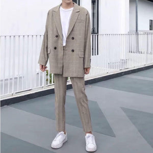 20%OFF 韓国系 メンズ ジャケット セットアップ ギャルソン ヨウジ スーツ上下两点セット