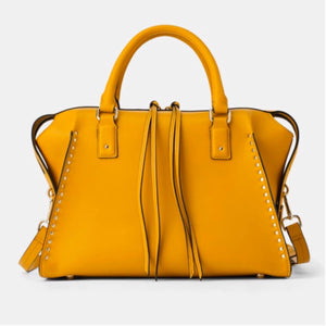 ZARA 2wayボストンバッグ ショルダーバッグ ハンドバッグ イエロー ザラ