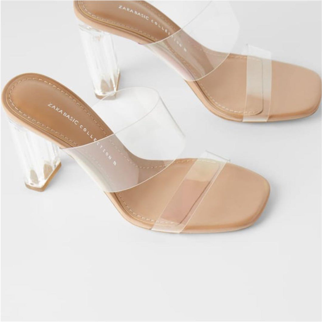 ZARA　ザラ　新品　クリアヒール付きビニールサンダル