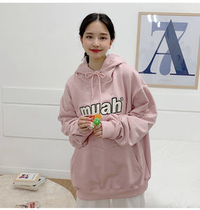 MUAHMUAH COMBI POINT SIGNATURE HOODIE 4色 ダボっと