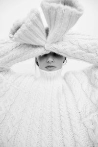 ZARA ザラ ケーブルニット セーター エクリュ レディース 3597156