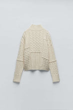 画像をギャラリービューアに読み込む, ZARA ザラ ケーブルニット セーター エクリュ レディース 3597156