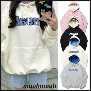 MUAHMUAH COMBI POINT SIGNATURE HOODIE 4色 ダボっと