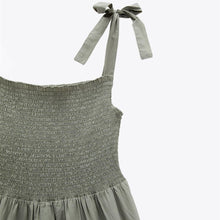 画像をギャラリービューアに読み込む, ZARA ザラカットワーク刺繍ワンピースコットンカーキレディース4786075