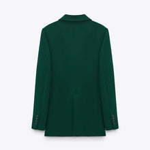 画像をギャラリービューアに読み込む, ZARA ザラテーラードボタンブレザーポリエステルダークグリーンレディース2506915