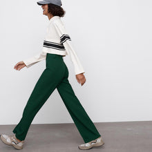 画像をギャラリービューアに読み込む, ZARA ザラフルレングスパンツポリエステルダークグリーンレディース2372915