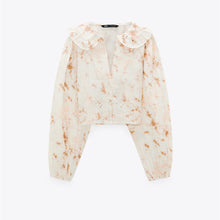 画像をギャラリービューアに読み込む, ZARA ザラタイダイ クロップドトップスコットンエクリュレディース0881018
