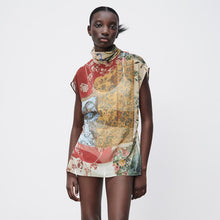 画像をギャラリービューアに読み込む, ZARA ザラセミシアー パッチワーク シャツポリエステルマルチカラーレディース2352428