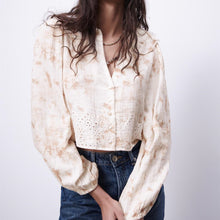 画像をギャラリービューアに読み込む, ZARA ザラタイダイ クロップドトップスコットンエクリュレディース0881018
