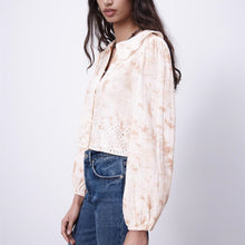 画像をギャラリービューアに読み込む, ZARA ザラタイダイ クロップドトップスコットンエクリュレディース0881018